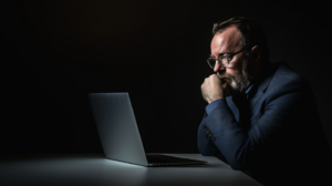 worried finance director worried finance director